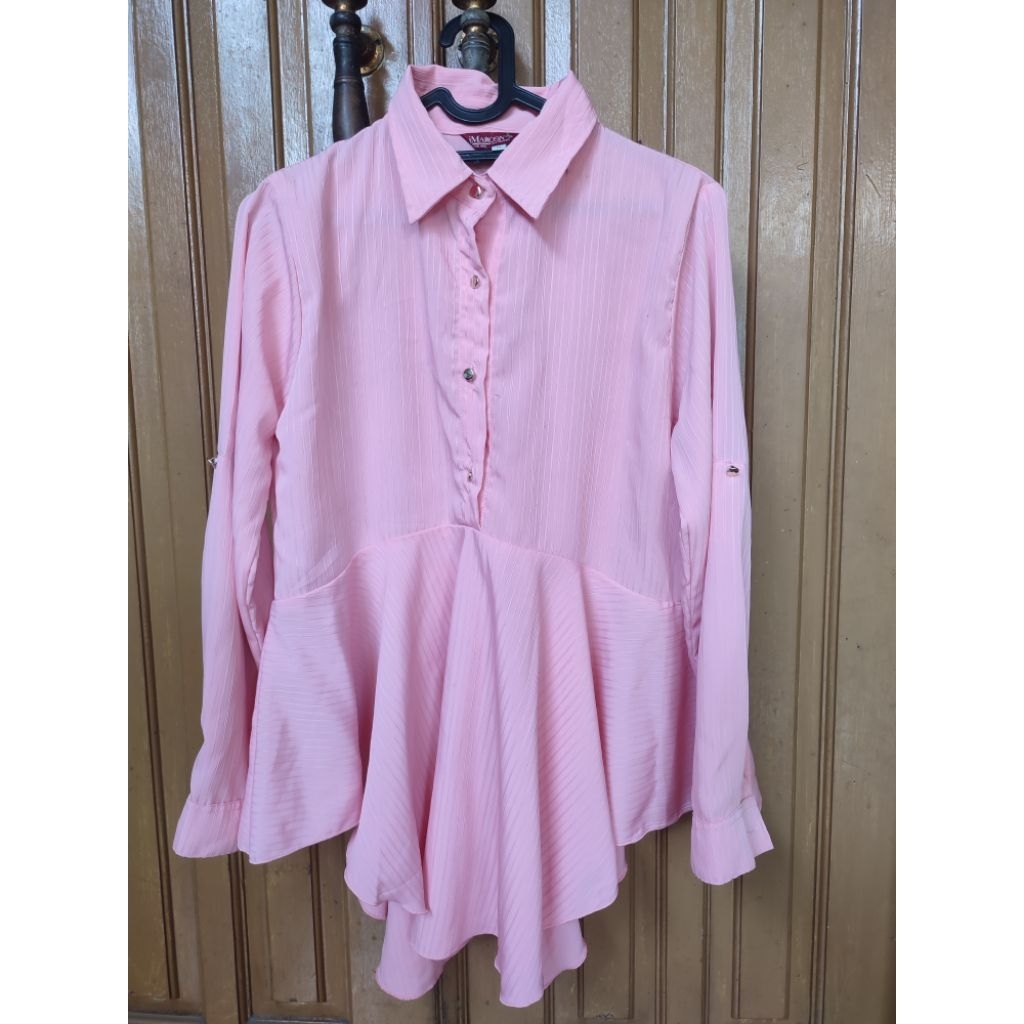 iMaroon Kemeja Cewek Pink