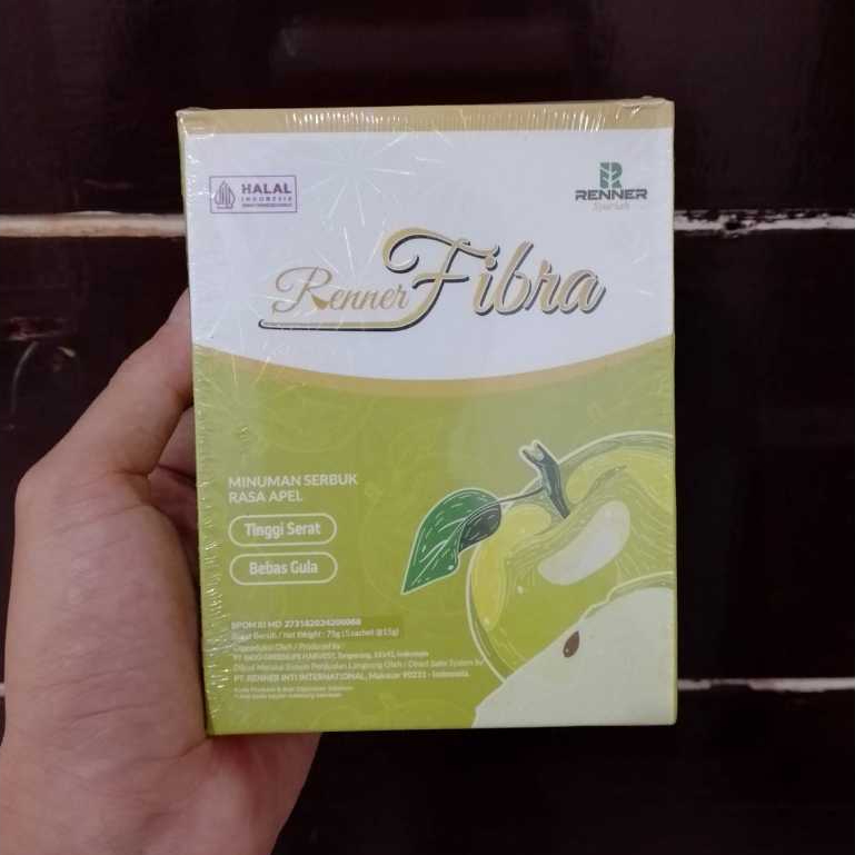 Fibra Renner Minuman Serbuk Rasa Apel 1 Box 5 Sachet
