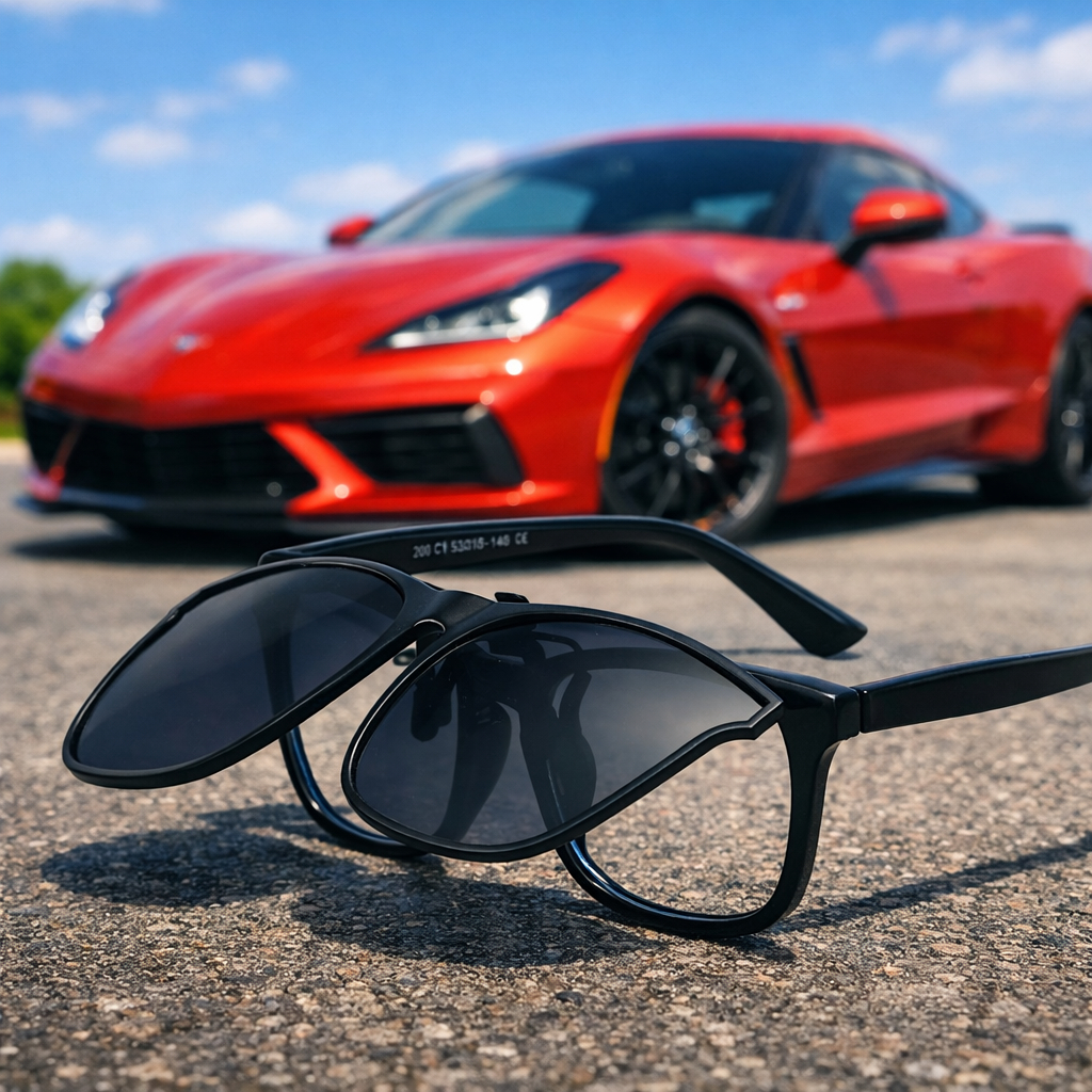 Kacamata Clip On Polarized Anti Silau UV400 Flip Up - Ubah Kacamata Normal Jadi Sunglasses