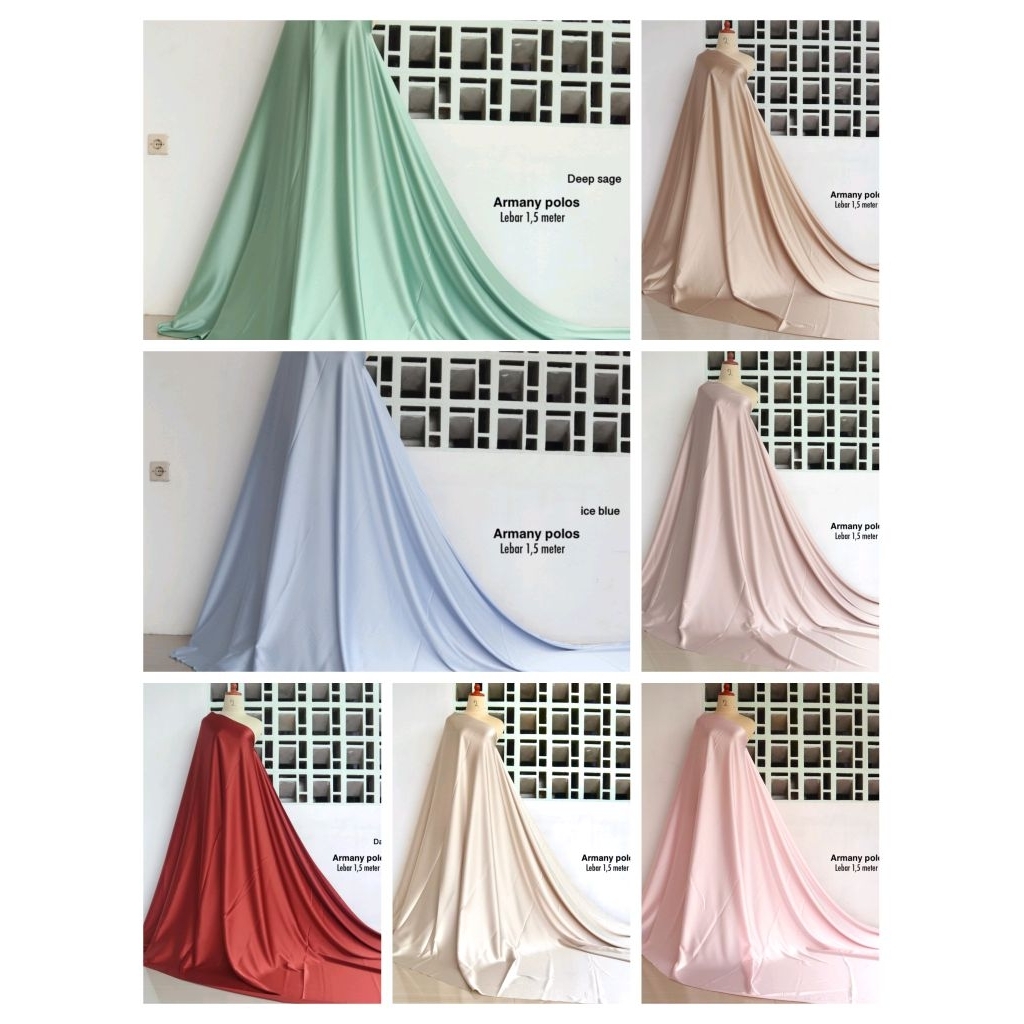 Kain Armany polos // bahan Armani silk // Armani silk motif