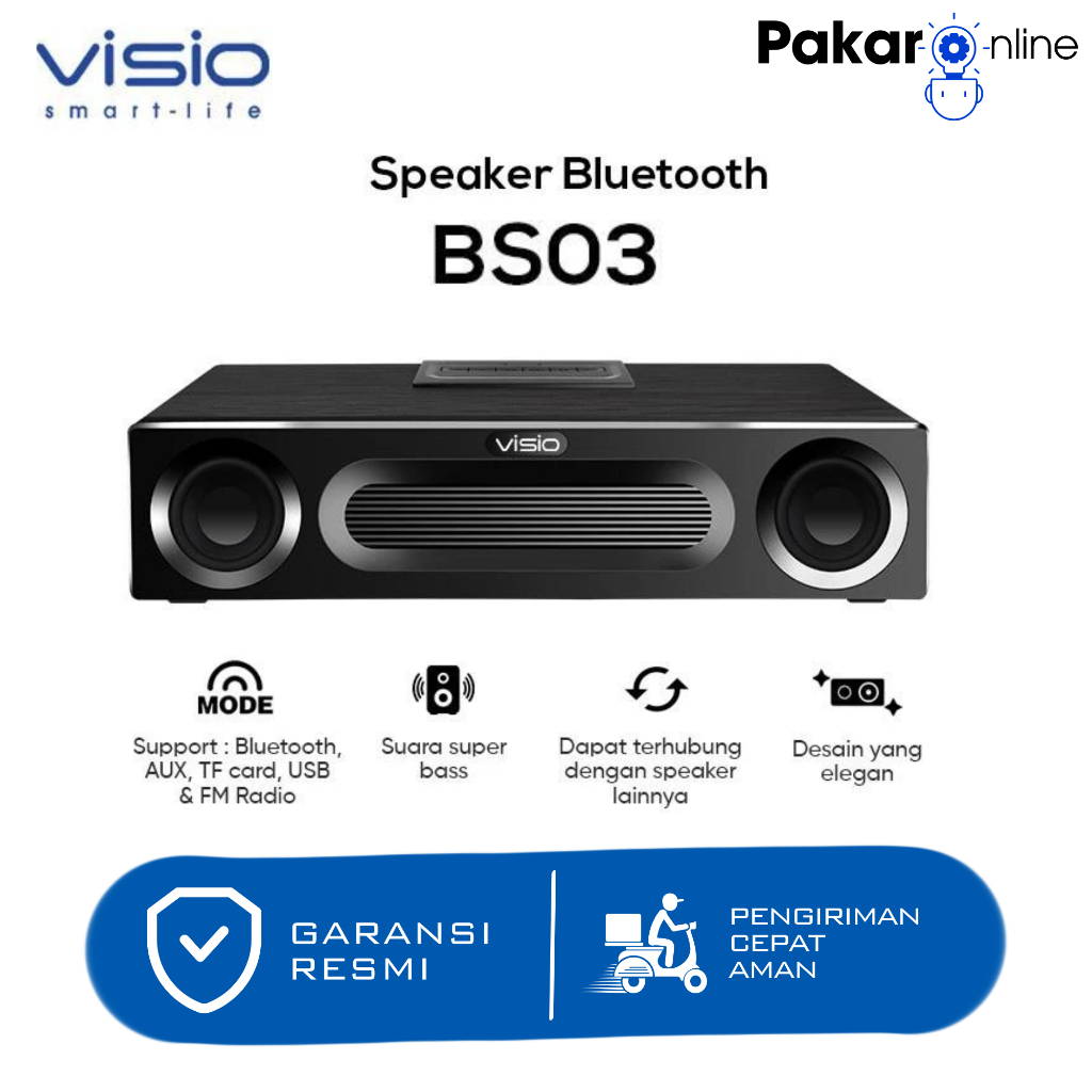 Visio BS03 Wireless Speaker Bass Stereo 20W 100% ORIGINAL