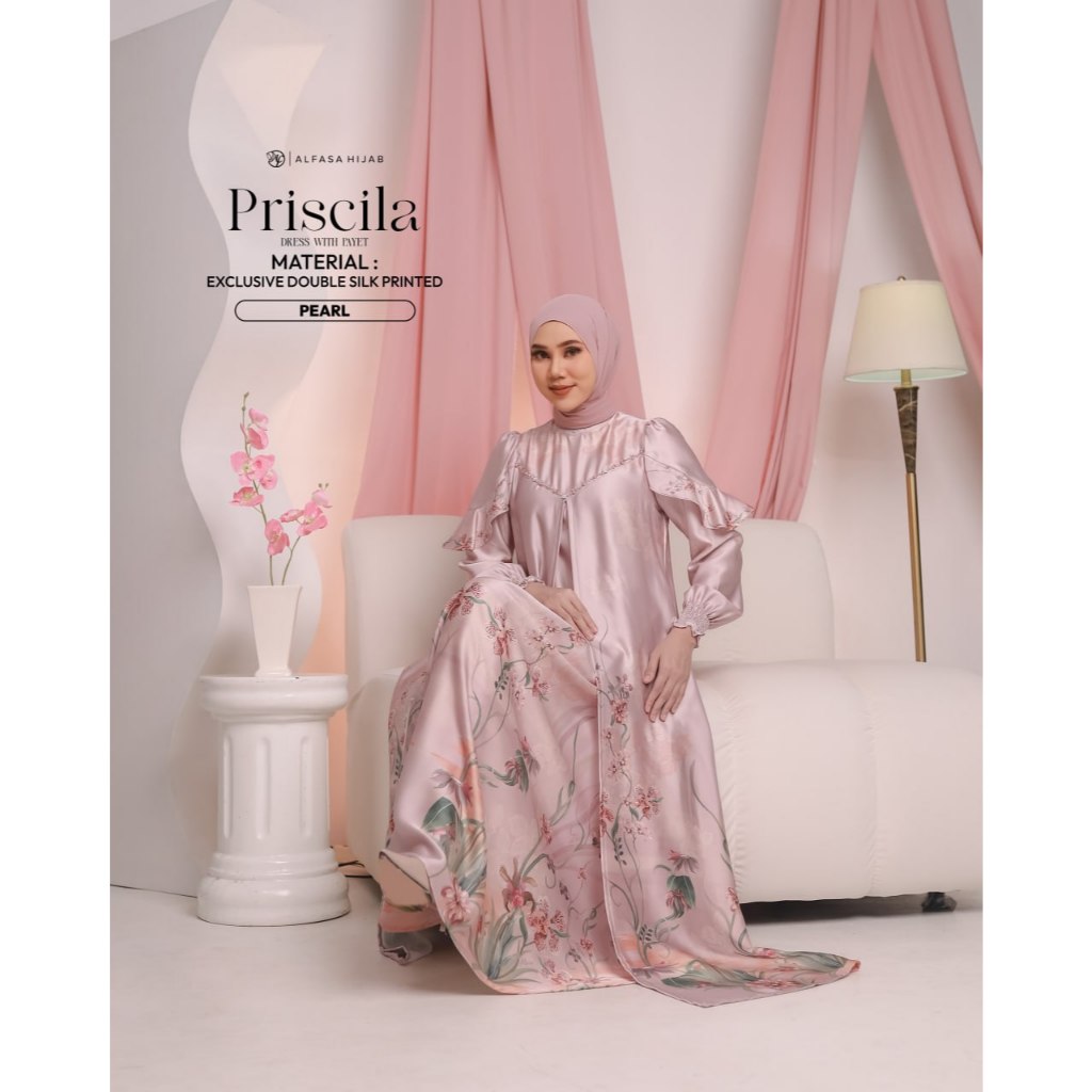 GAMIS KONDANGAN PREMIUM PRISCILA DRESS WITH PAYET EXCLUSIVE - ALFASA HIJAB