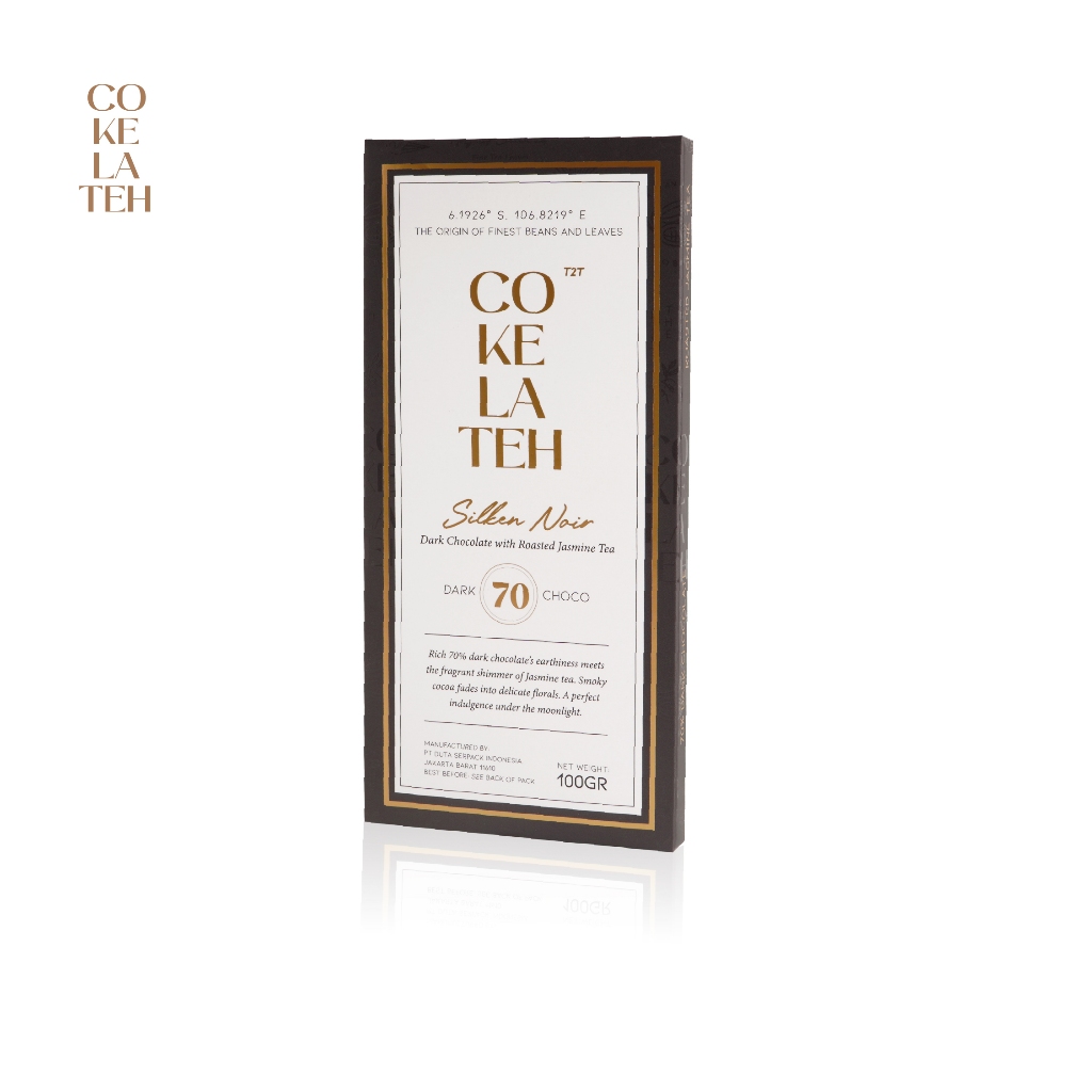 Cokelateh 70% Dark Chocolate Bar Jasmine 100gr - Cokelat Batang Premium