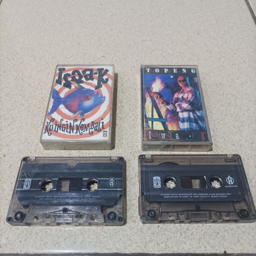 Paket Take All Original Kaset Pita Tape Musik Iwa K Album Topeng dan Ku ingin Kembali