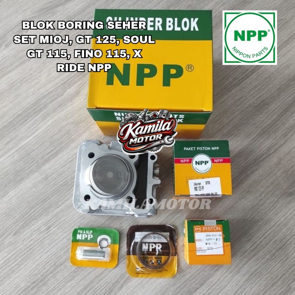 Kit Blok Seher Komplit Piston Ring NPP ORIGINAL - Mio J, Fino FI, Mio GT, Mio Soul GT