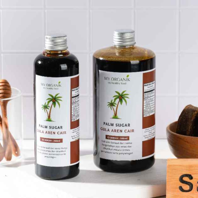 My Organik Gula Aren Cair Untuk Kopi 250ml 500ml Palm Sugar Liquid Organic Nira Aren Asli Jus Gula A