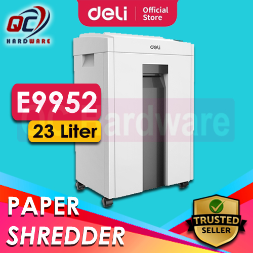 Deli Paper Shredder E9952 Mesin Penghancur Kertas 23L Garansi Resmi - Mesin Penghancur Kertas Deli E