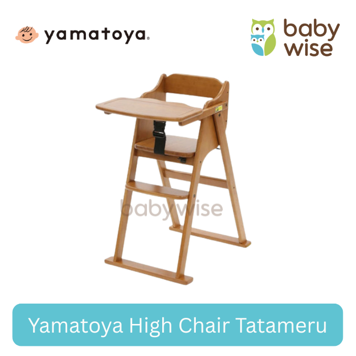 Yamatoya High Chair Tatameru | High Chair Sukusuku - Kursi Makan Kayu Tatameru Anak Bayi Foldable