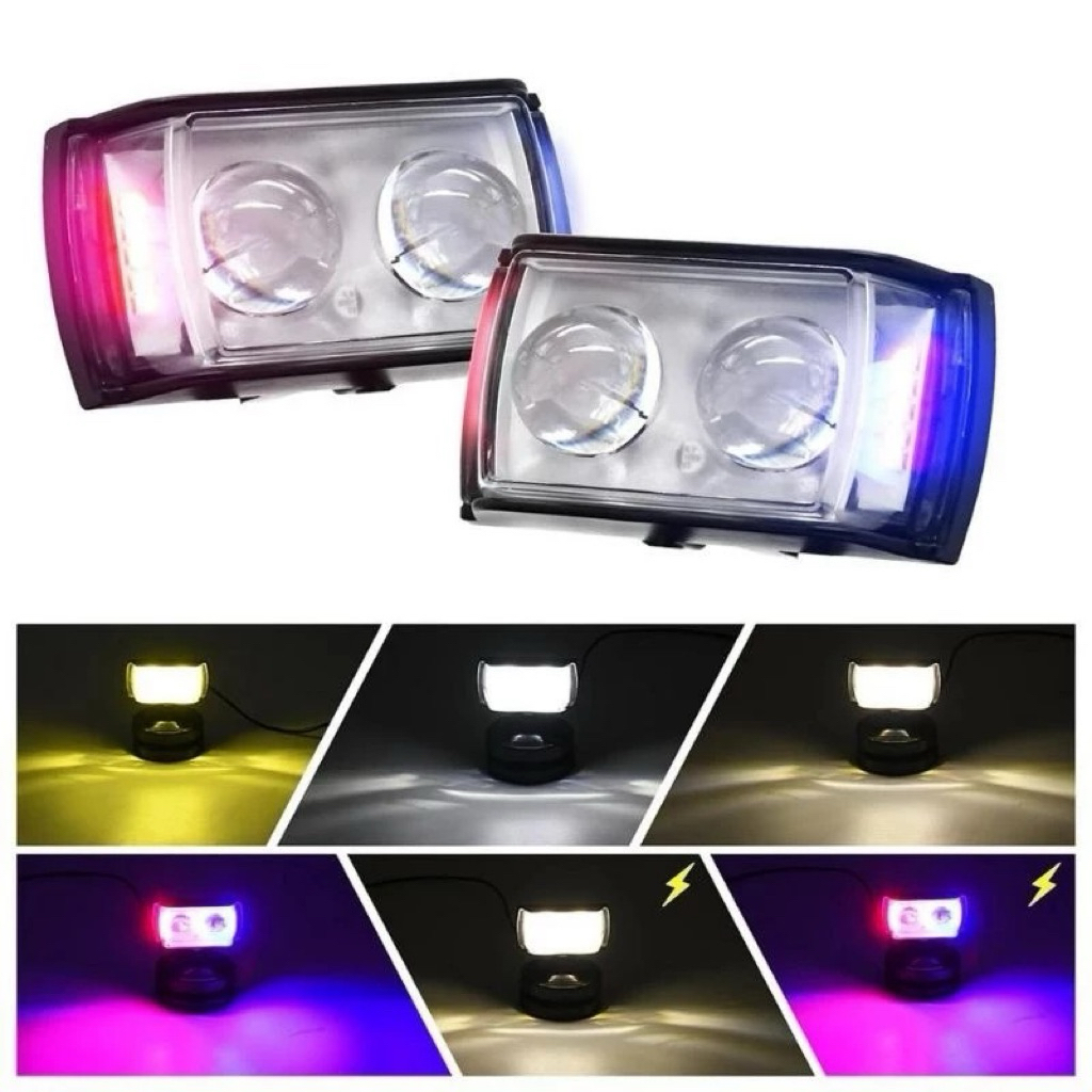 Lampu Tembak D2 Laser 2 Mata Kedip Plus Senja CR7