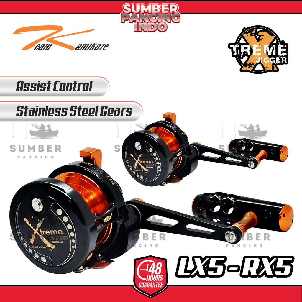 KAMIKAZE Reel Pancing Overhead XTREME JIGGER Narrow Series RX5 - LX5 8+1BB Limited Edition Narrow On