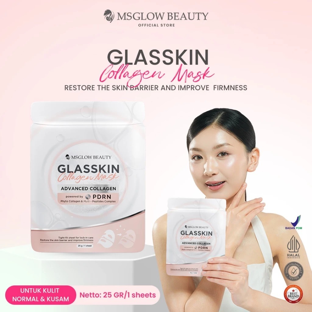 Glasskin Collagen Mask/Sheet Mask Collagen Ms glow