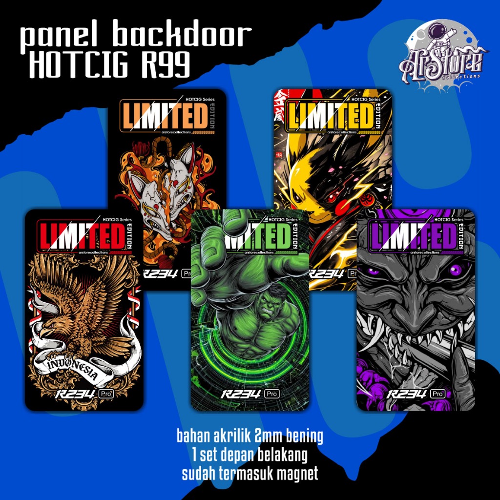 Panel Akrilik Bergambar R234 Pro bisa dipake buat R233, limited edition