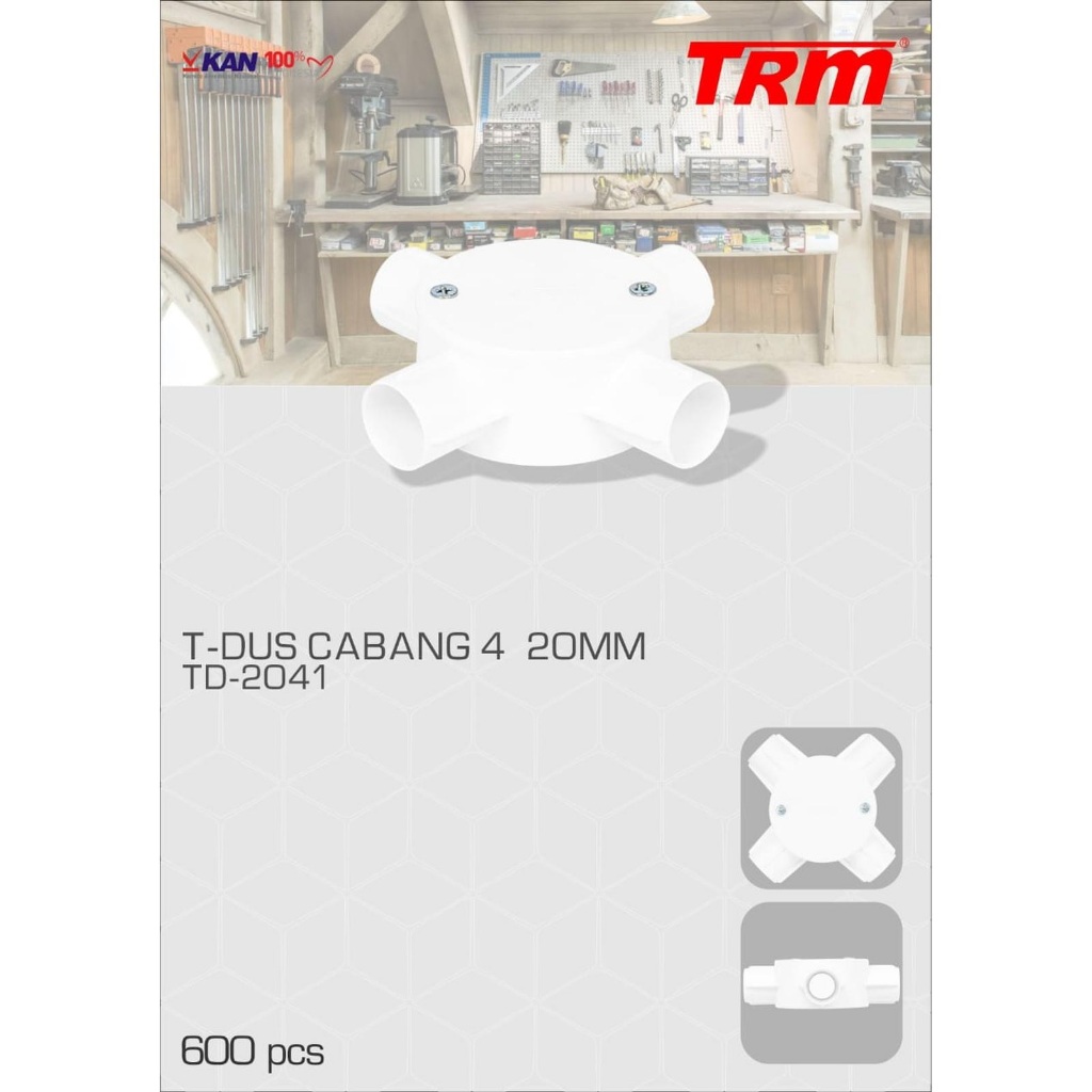 T Dus Cabang 4 TRM Tdus 4 Cabang Putih Per (5PCS)