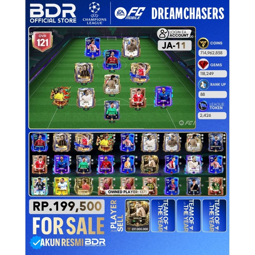 Jual Akun FC MOBILE BERGARANSI Resmi