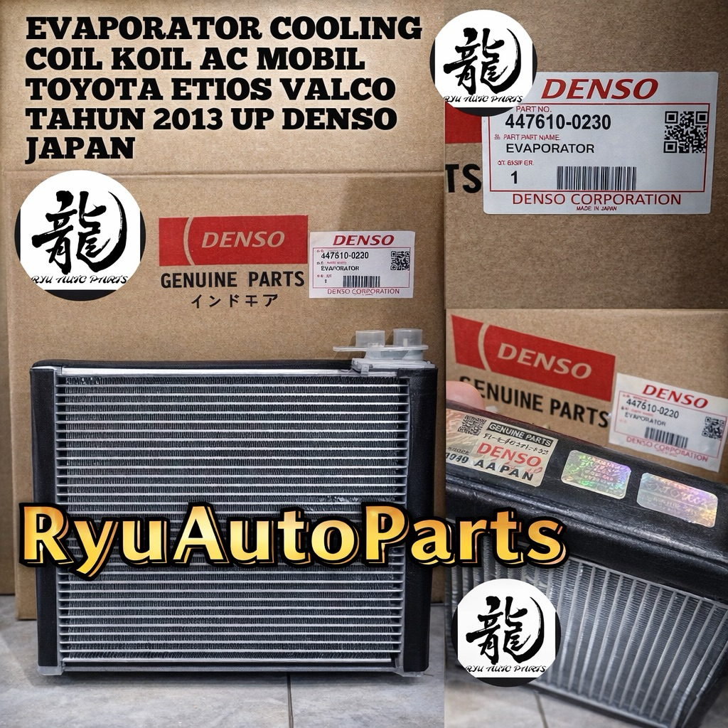 EVAPORATOR COOLING COIL KOIL AC MOBIL TOYOTA ETIOS VALCO TAHUN 2013 UP DENSO JAPAN