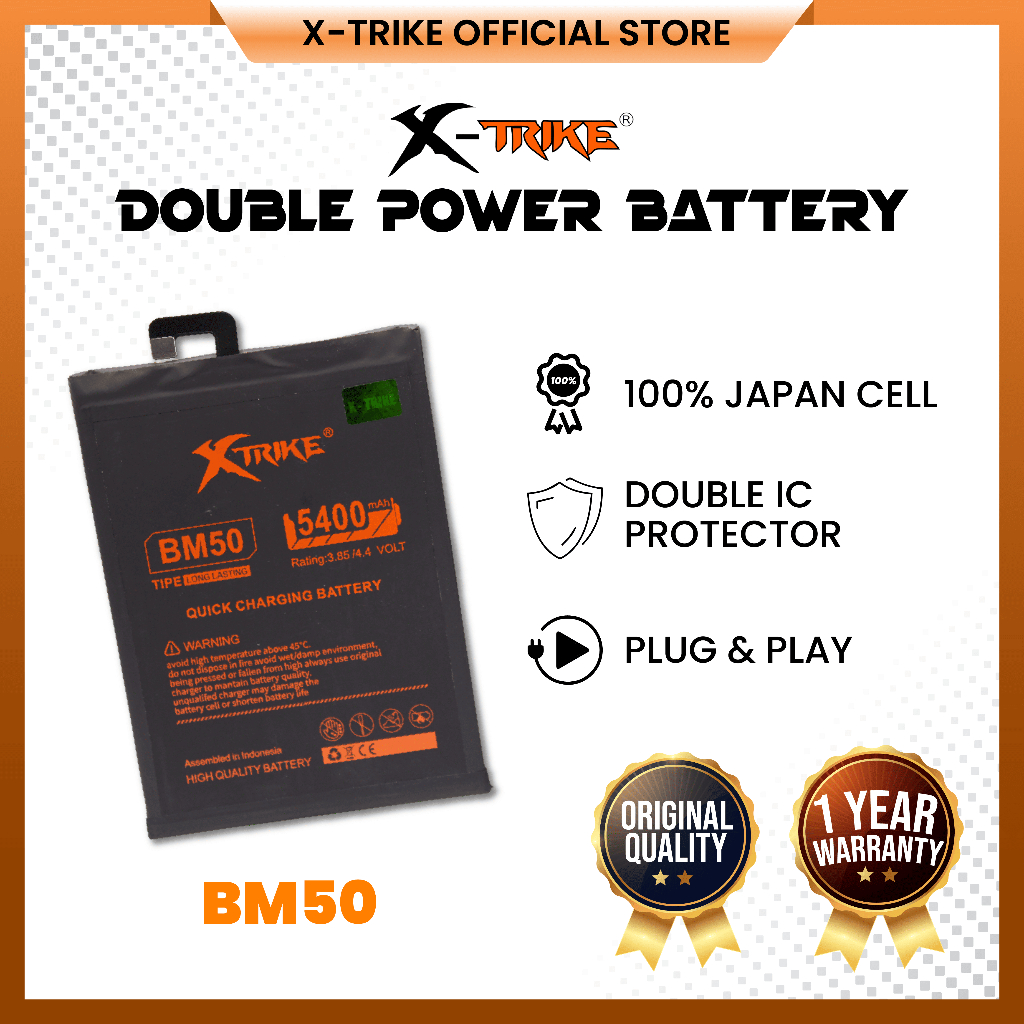 XTRIKE Baterai Xiaomi Mi Max 2 BM50 Double Power