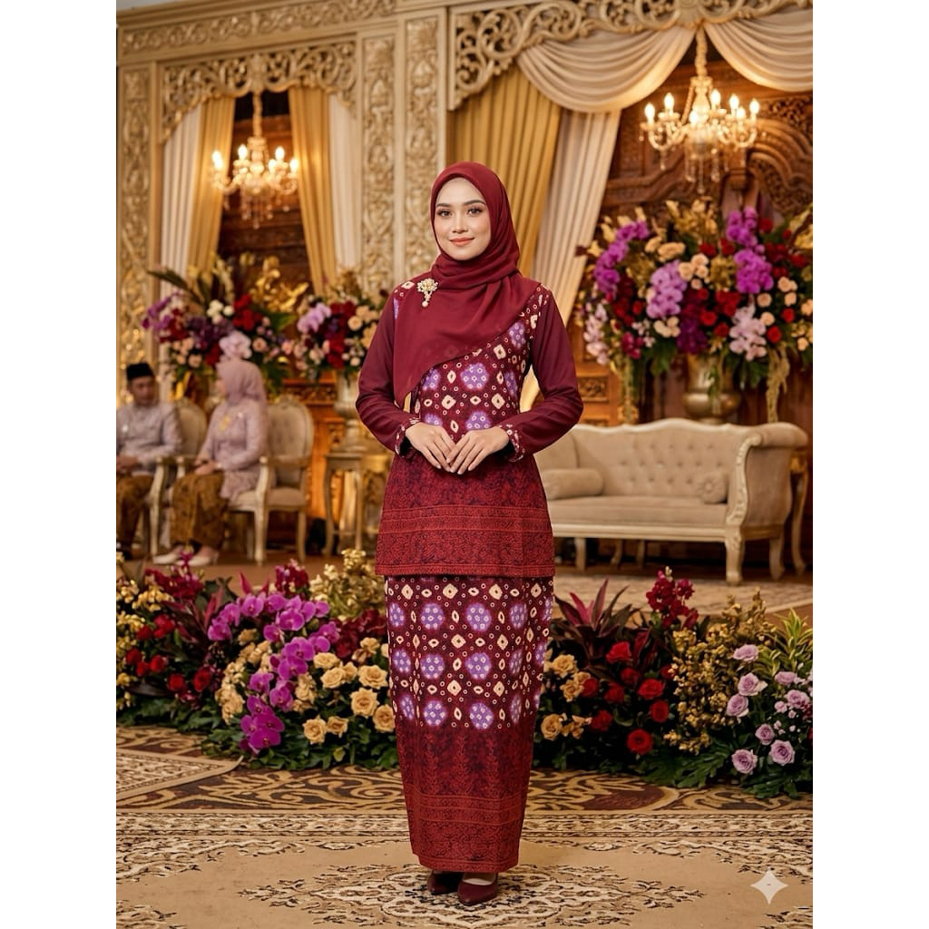 COUPLE BAJU MOTIF JUMPUTAN PRADA KHAS PALEMBANG / DRESS, TUNIK, KEMEJA Couple Baju Jumputan Palemban
