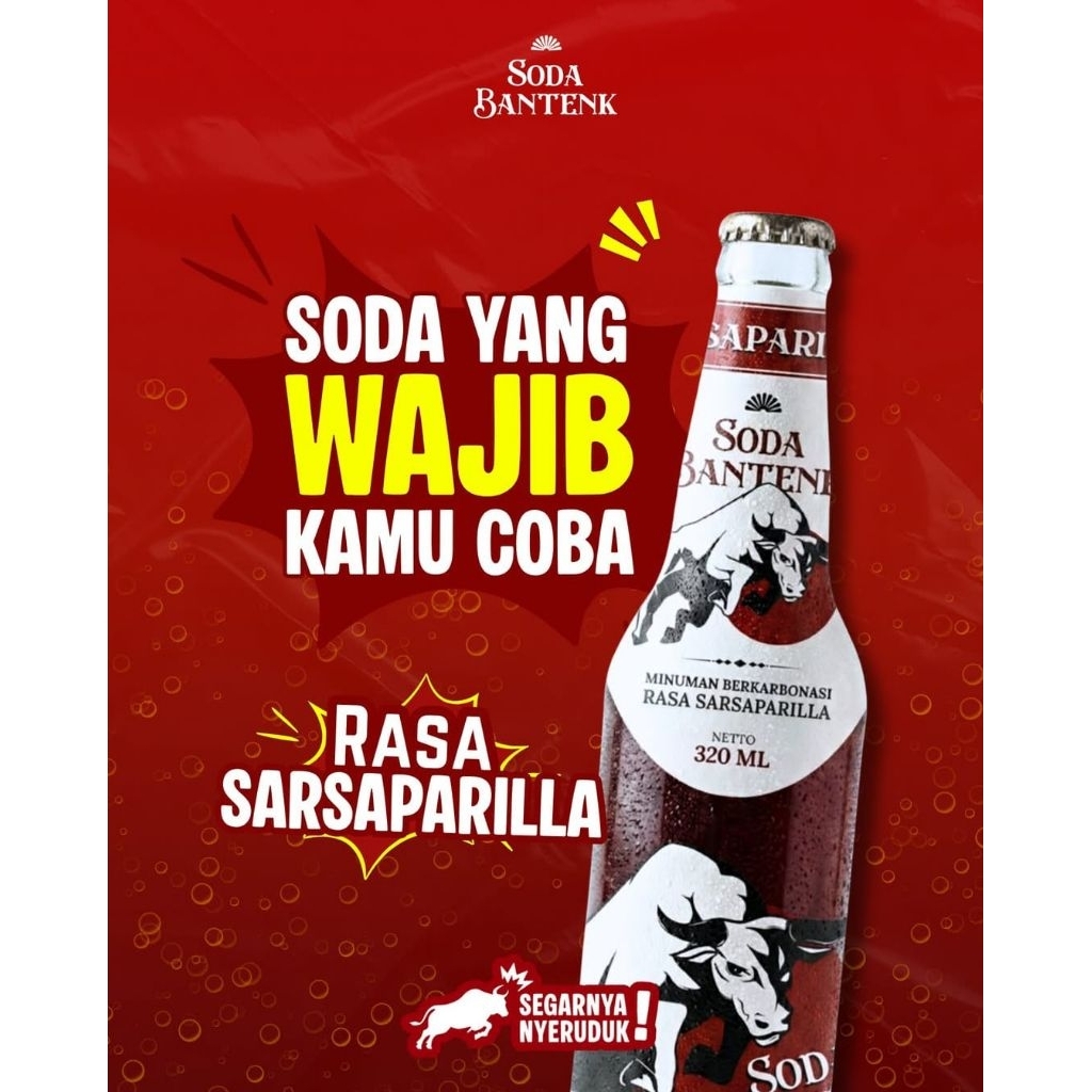 Minuman soda Bantenk rasa sarsaparilla 1 botol