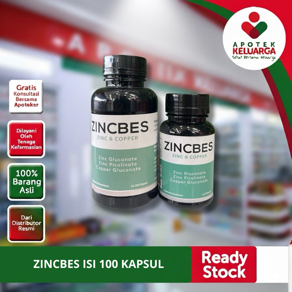 ZINCBES SUPLEMEN KESEHATAN ISI 30 KAPSUL - ZINC & COPPER - PICOLINATE
