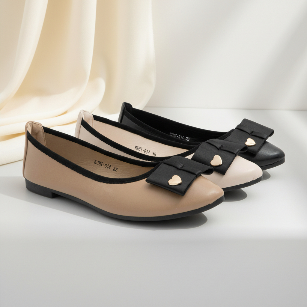 Sepatu Wanita Flat Shoes RUBI-614 Import Sepatu Kerja Cantik