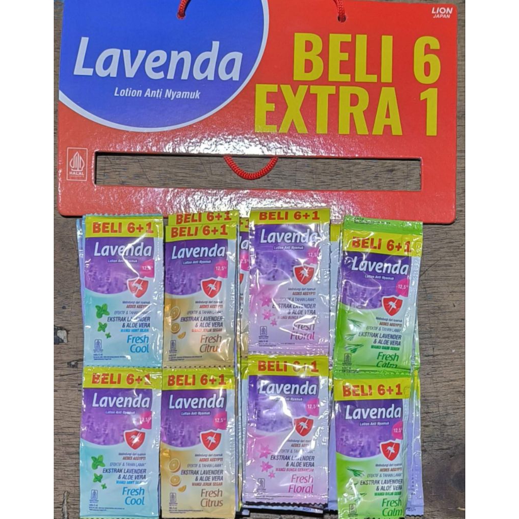 lavenda lotion anti nyamuk renceng 14pcs