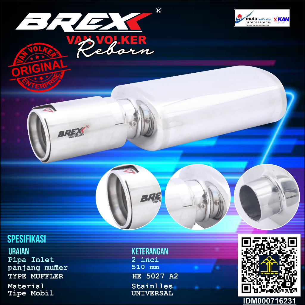 Knalpot Brexx Original type HE 5027 A2