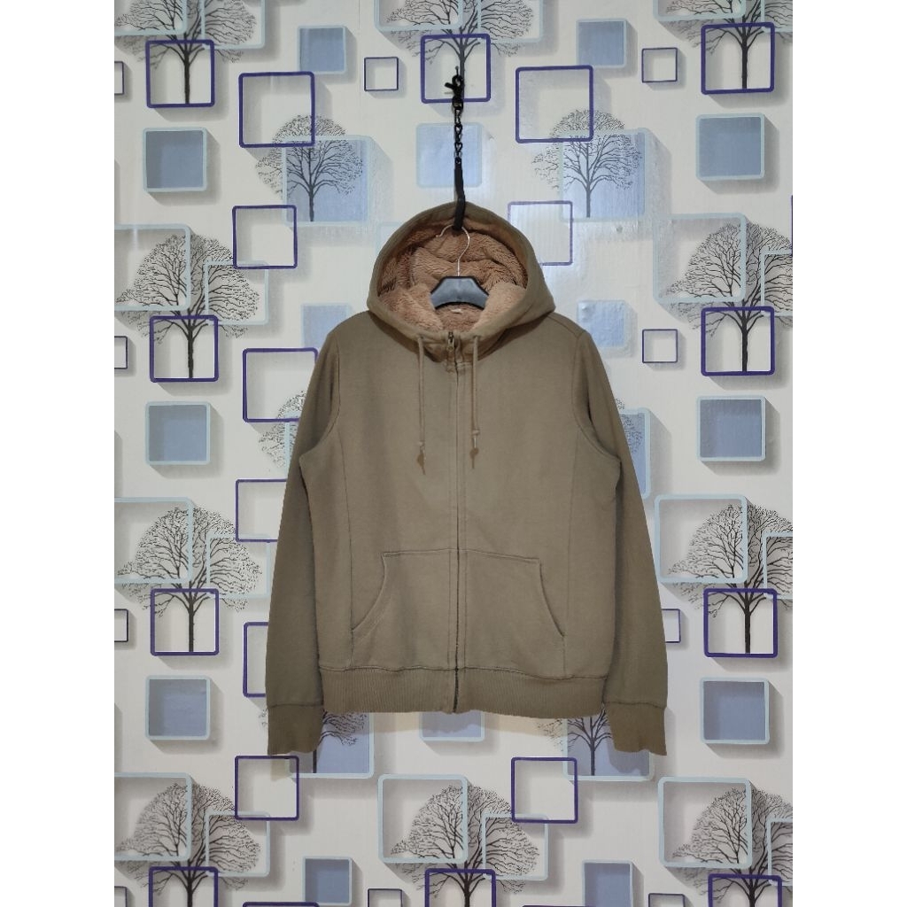 Hoodie zipper uniqlo sherpa