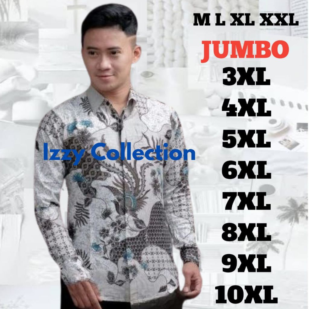 Kemeja batik pria jumbo lengan panjang motif keris series