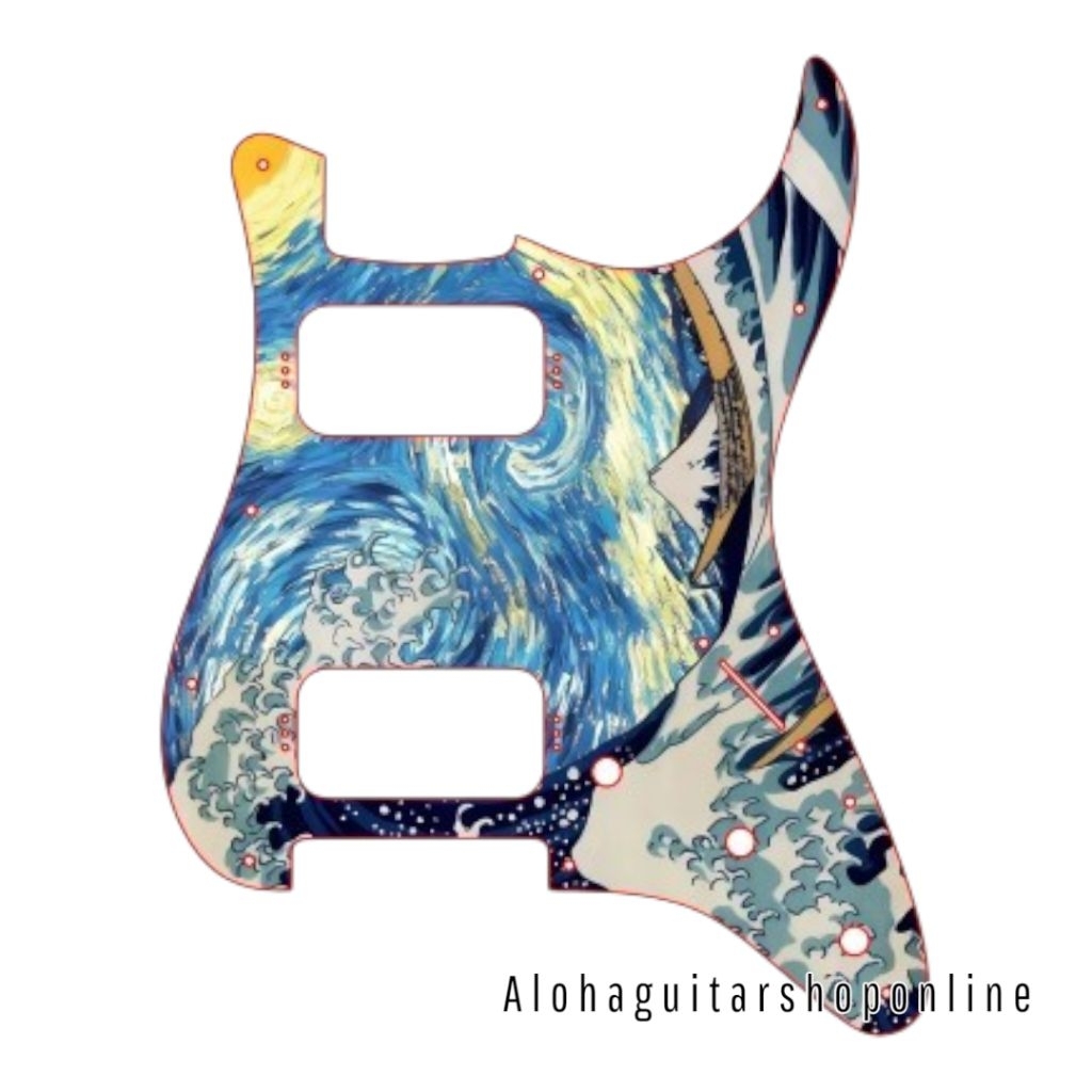 custom order Pickguard Stratocaster HH custom Graphic art