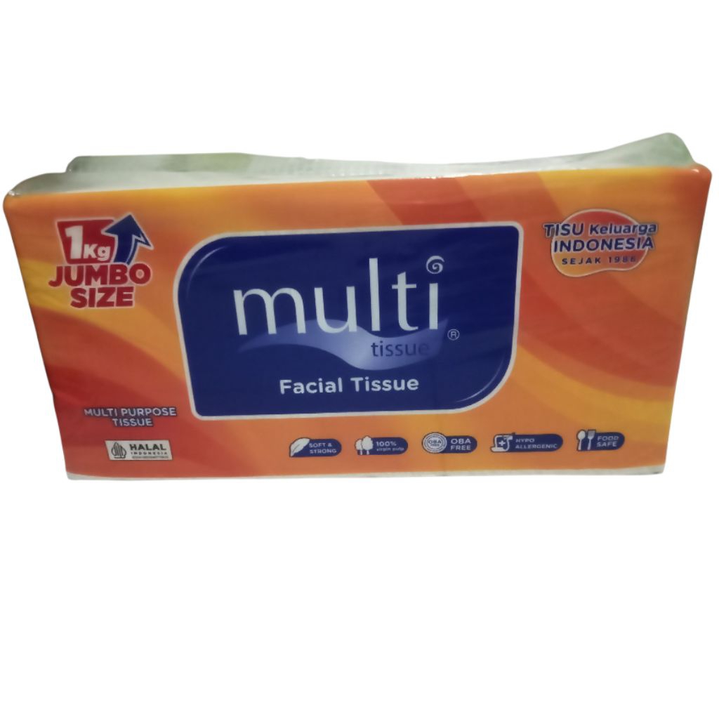 Tisu Wajah Multi Facial 1000g - Lembut, Daya Serap Tinggi, Praktis
