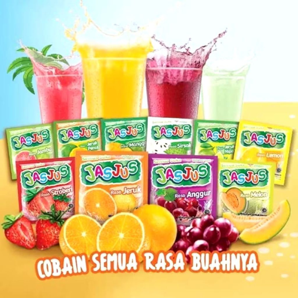 4 Sachet Minuman Serbuk JasJus Rasa Buah Praktis