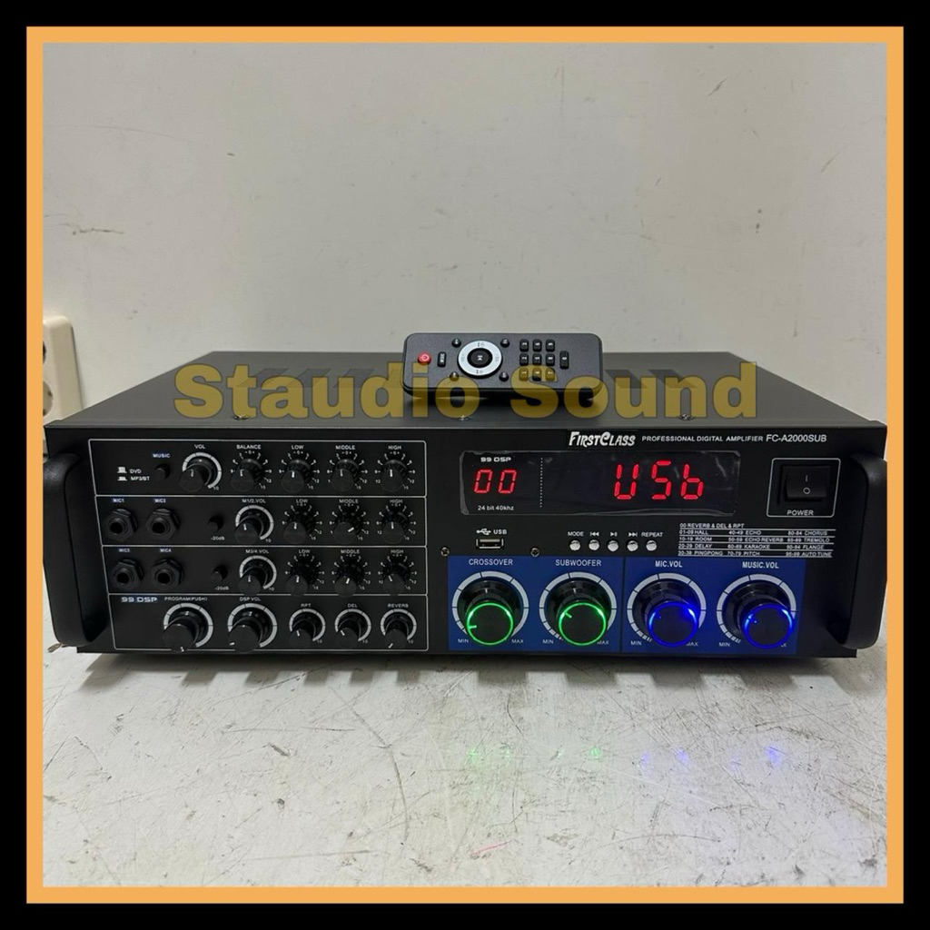 Power Amplifier Firstclass fc 2000 sub Original 500 watt 99 dsp amplifier FC A2000 Subwoofer