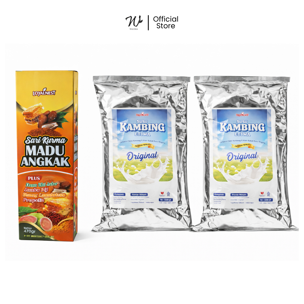 Waleska - Loyalnest Susu Kambing Etawa 2 Pack + Sari Kurma Madu Angkak