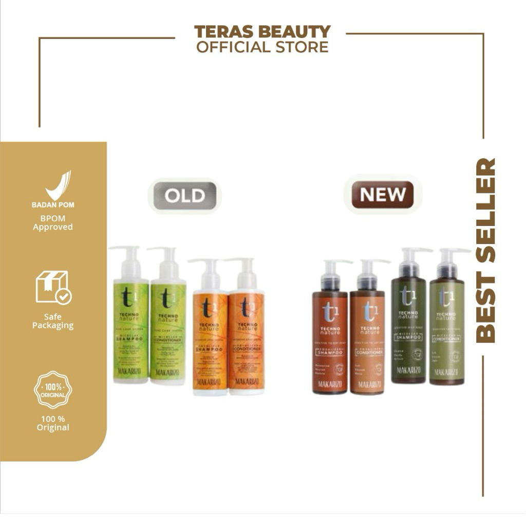 Makarizo-Shampoo Techno Nature Non SLS |Shampoo Equalizer 180 ML|Conditioner Equalizer|Shampoo Techn