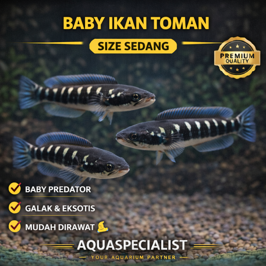 ikan hias predator baby toman gabus snakehead exotis chana channa
