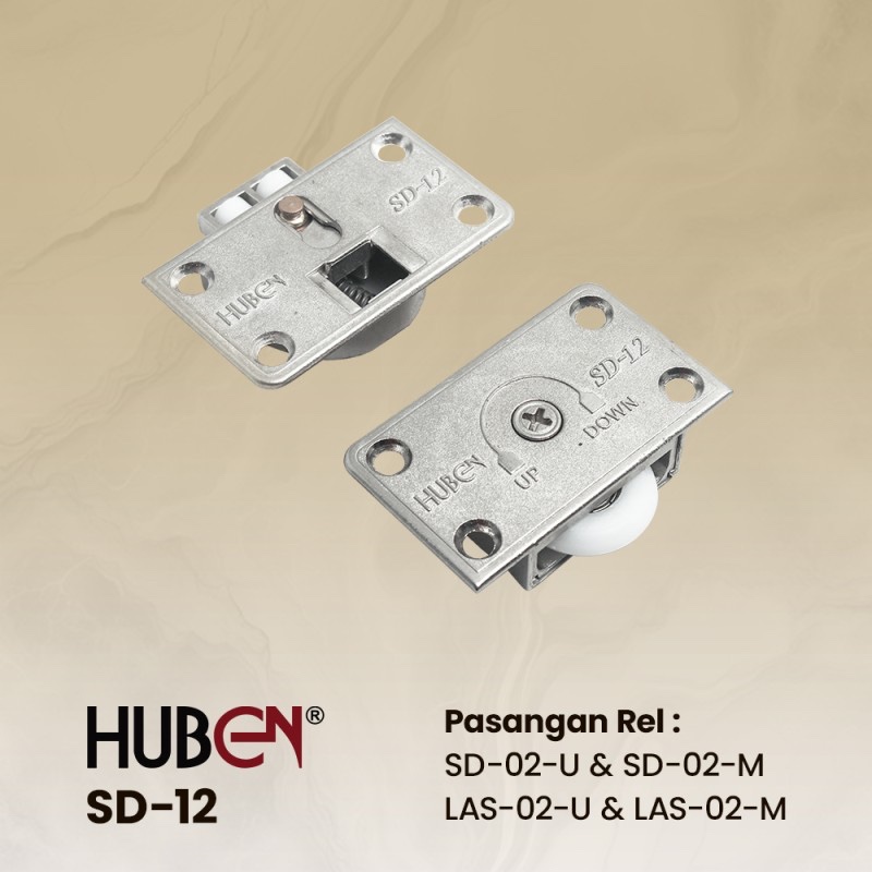 RODA LEMARI PINTU SLIDING HUBEN SD-12 | RODA LEMARI SLIDING HUBEN SD-12