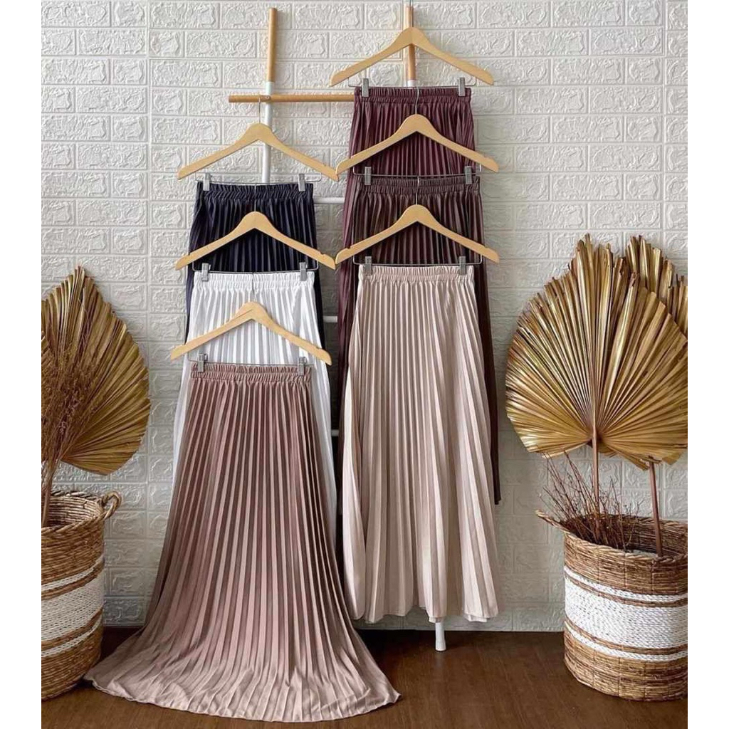 (PROMO)ROK PLISKET MAYUNG PREMIUM BERKUALITAS ROK PLISKET BAHAN EVANO PREMIUM