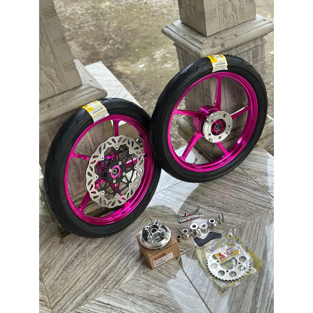 WHEELSET, VELG, VELG MUTAKIN, WHEELSET ENKEI 525, PNP CRF, KLX, DTRACKER