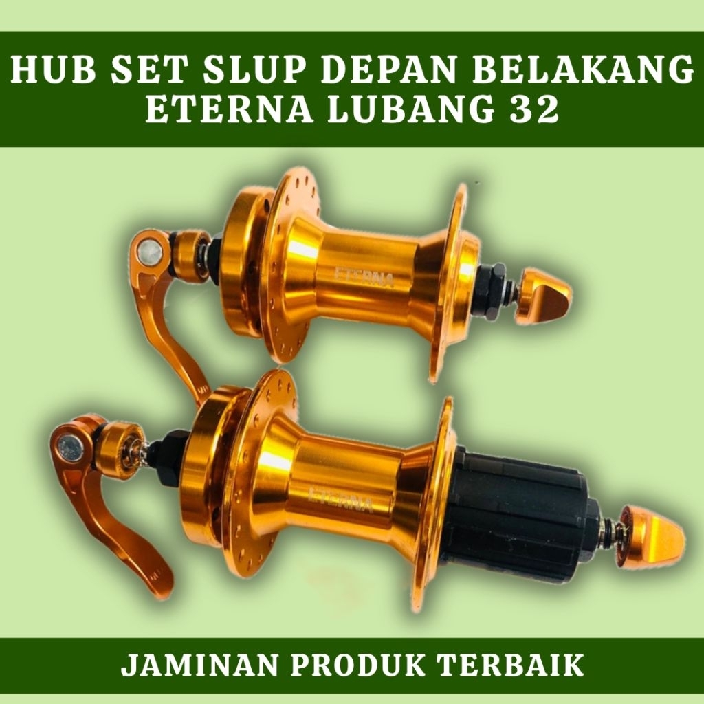 Hub Eterna Set Slup Depan Belakang 32 Hole