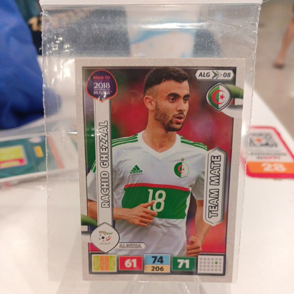 kartu bola panini xl adrenalyn road to world cup 2018 Aljazair
