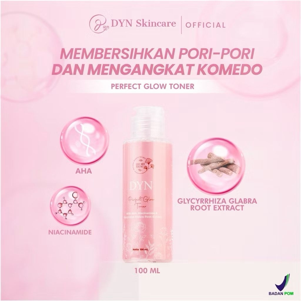 ￼￼Oh My Skin! DYN Perfect Glow Toner | Toner Exfoliasi | Toner Glowing