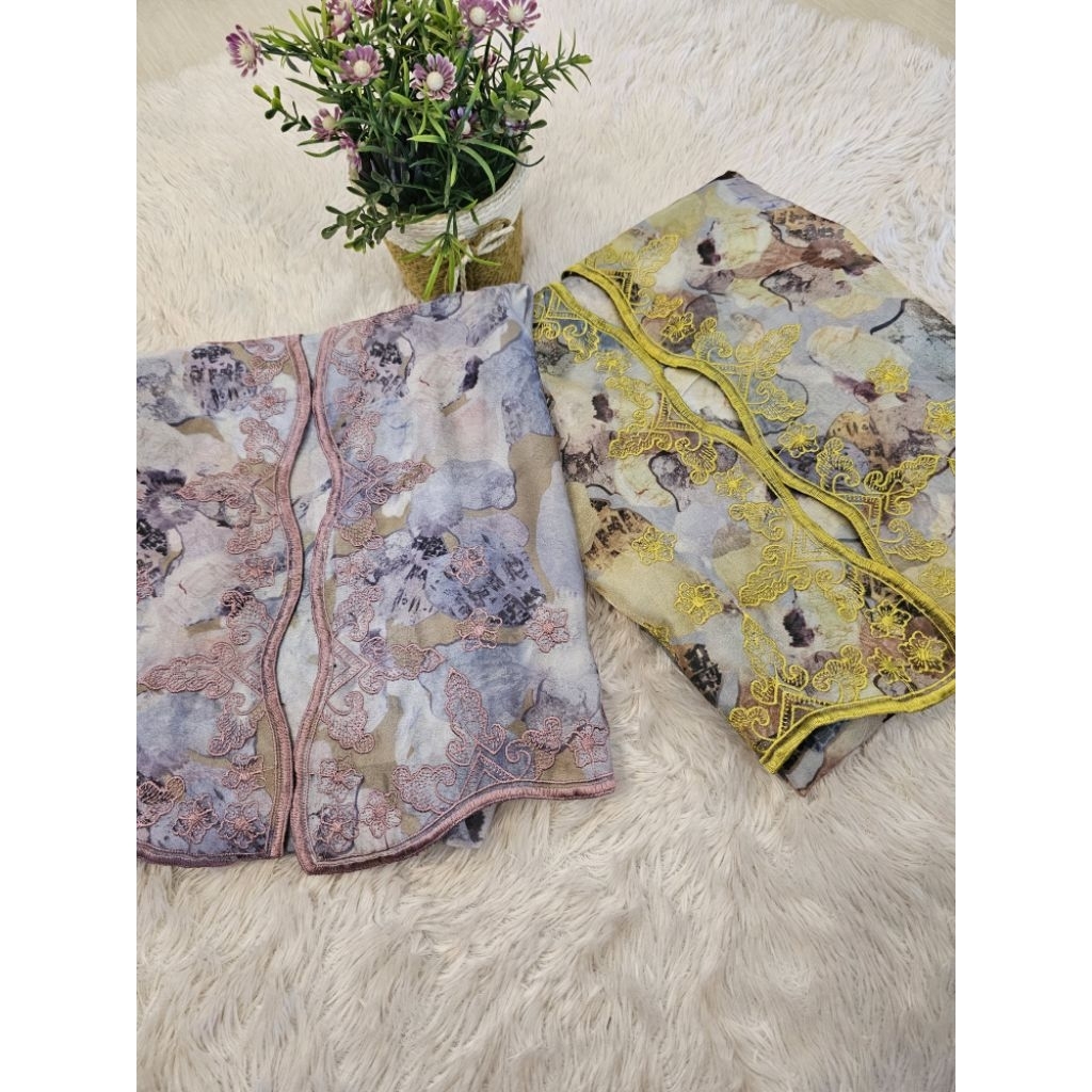 Sinarbintangbutik - Kain Kebaya Sifon Silky Bordir