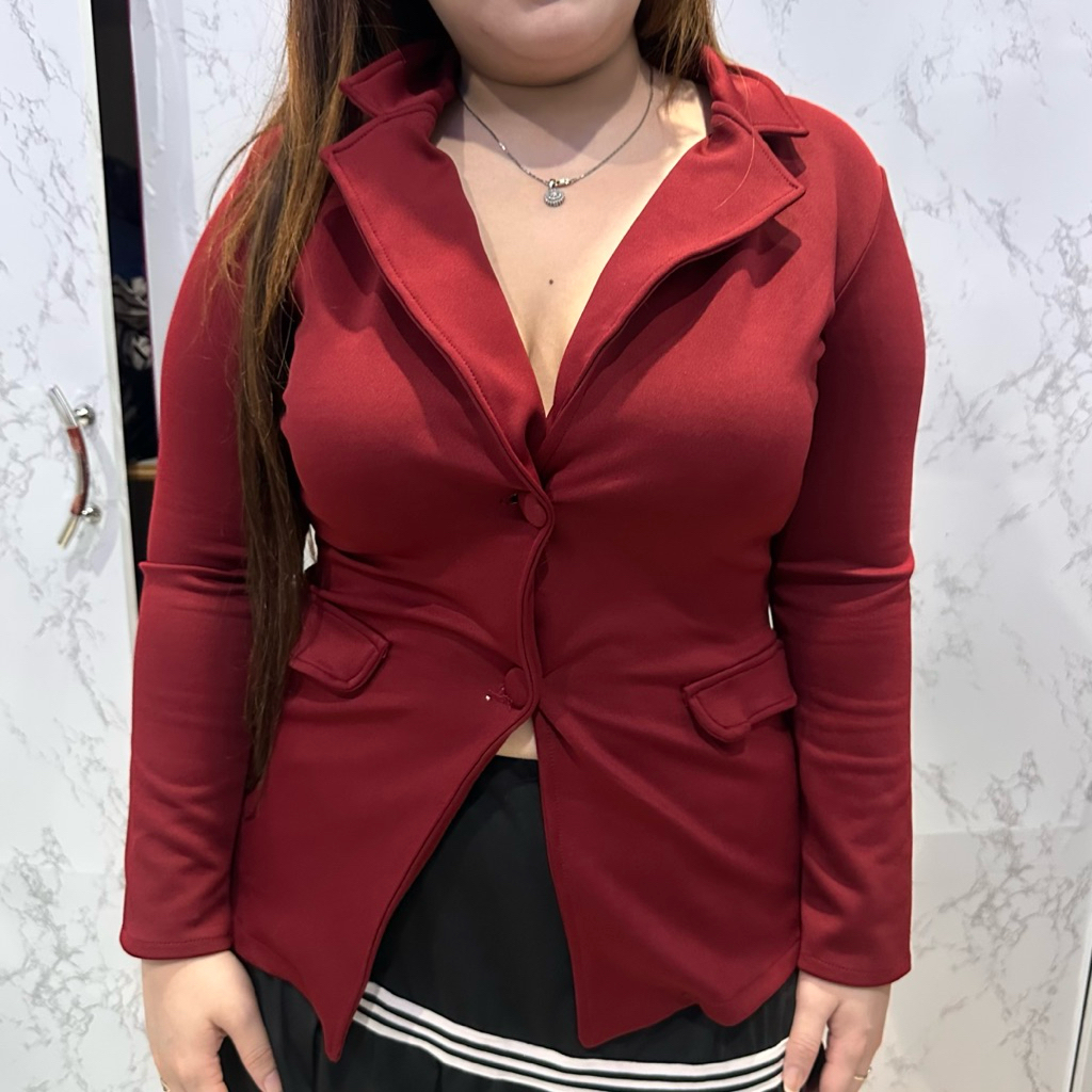 blazer merah preloved