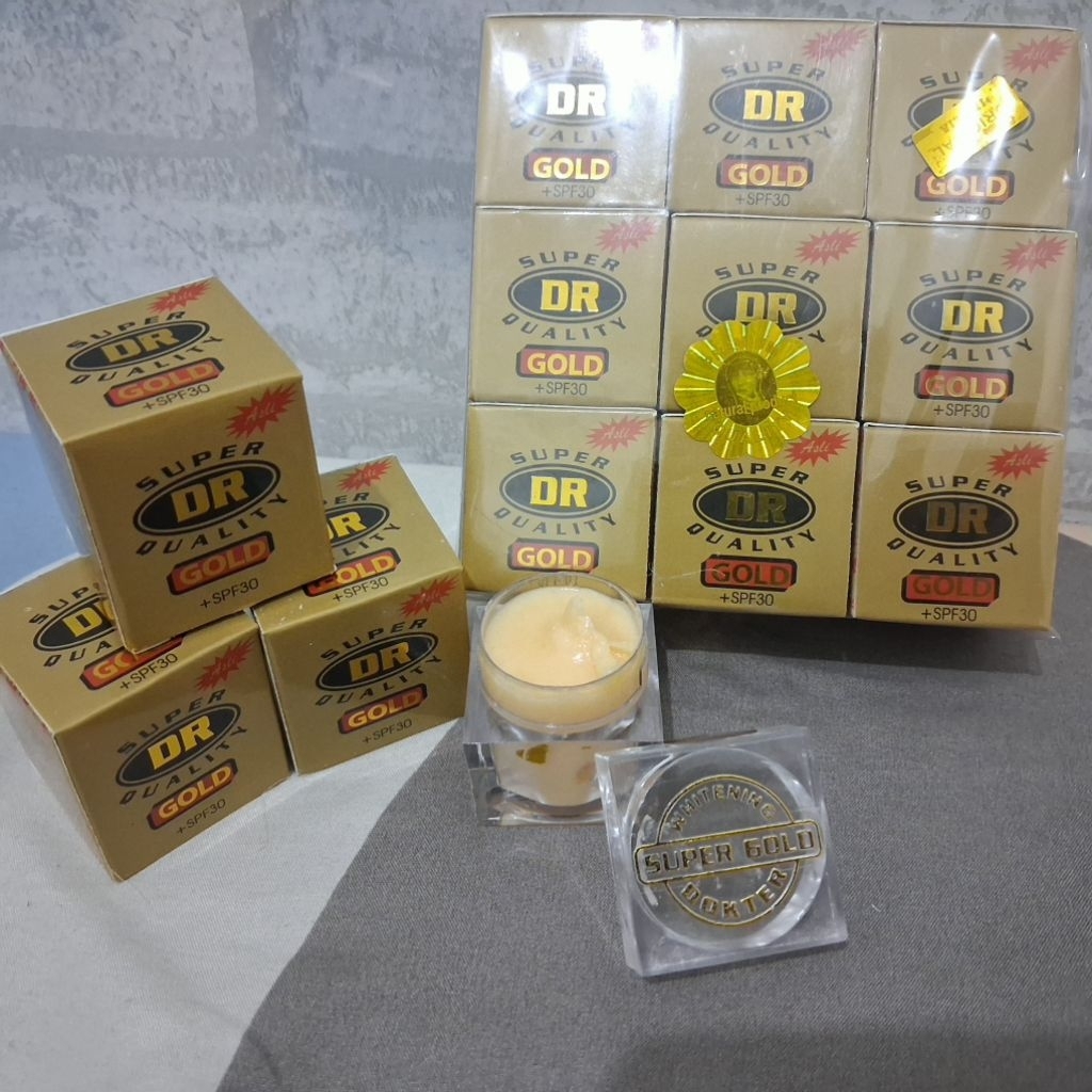 Bedak DR Gold Quality super tutup timbul asli 12pcs