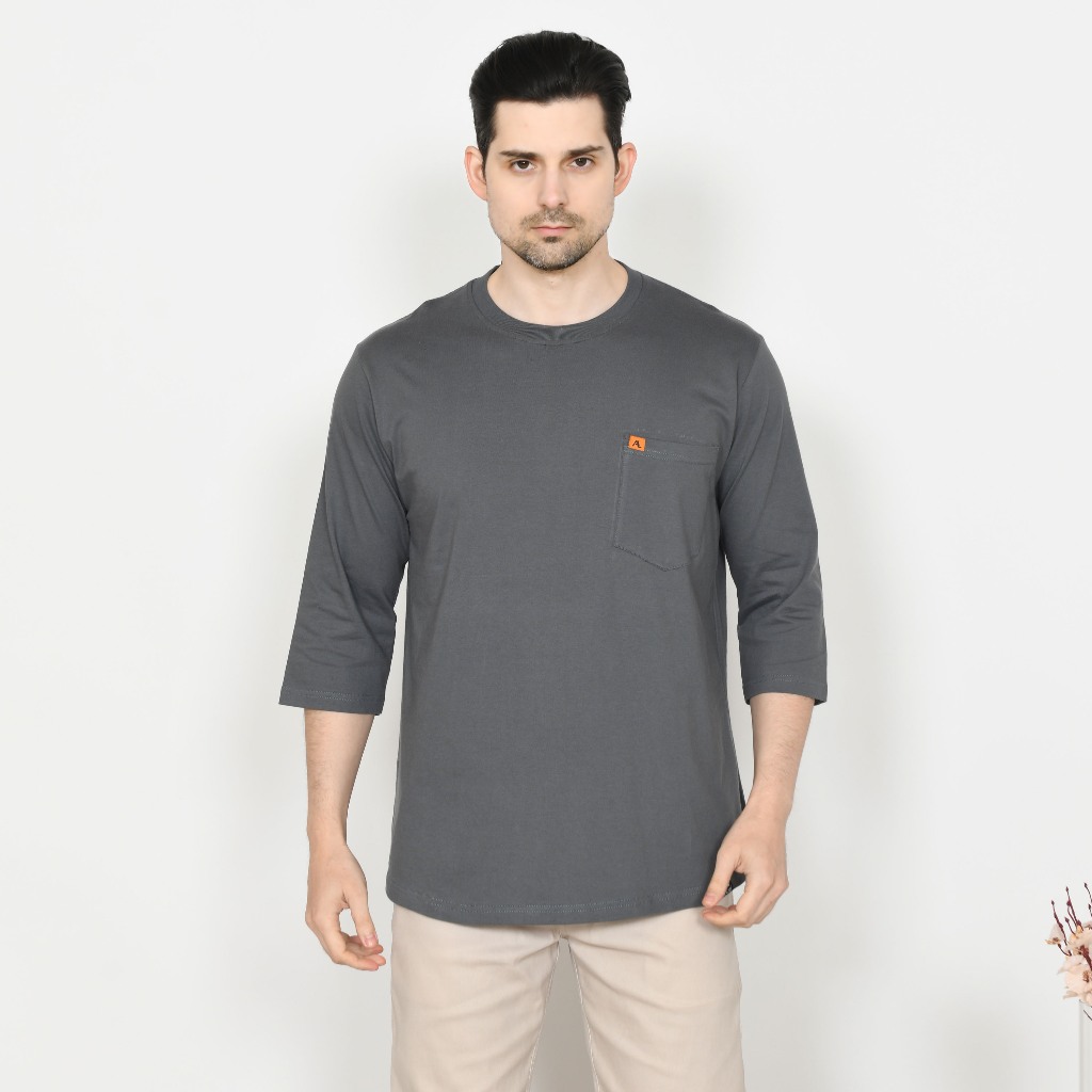 AL AIMER KURTA ATASAN KAOS OBLONG PRIA PREMIUM COTTON COMBED 24s - Baju Koko Modern Pakistan Atasan 