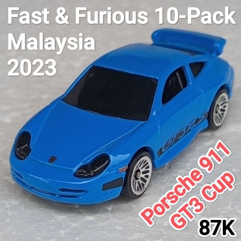 Hot Wheels FF Fast and Furious 10 Pack Porsche 911 GT3 Cup Biru Loose