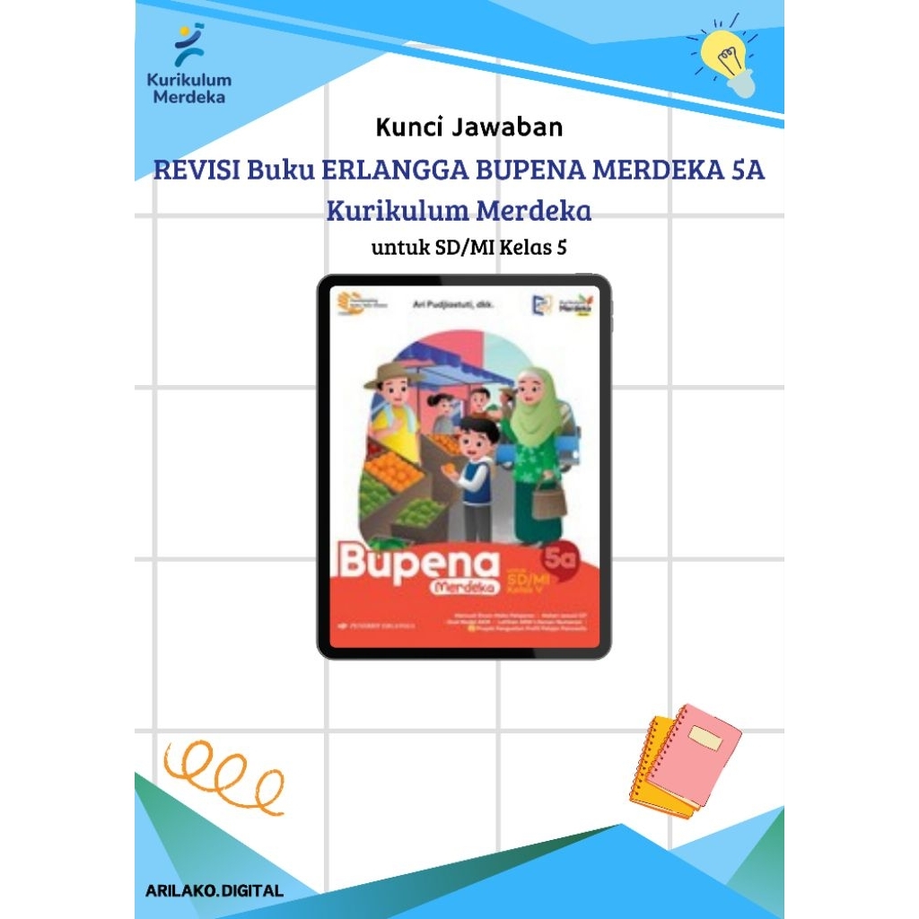 (EDISI REVISI) Kunci Jawaban Buku Erlangga BUPENA MERDEKA Kelas 5 SD/MI Kurikulum Merdeka -Erlangga