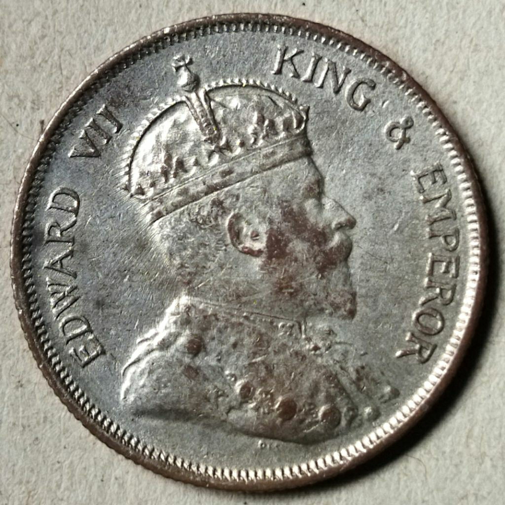 Koin one cent 1908 Edward VII straits settlements
