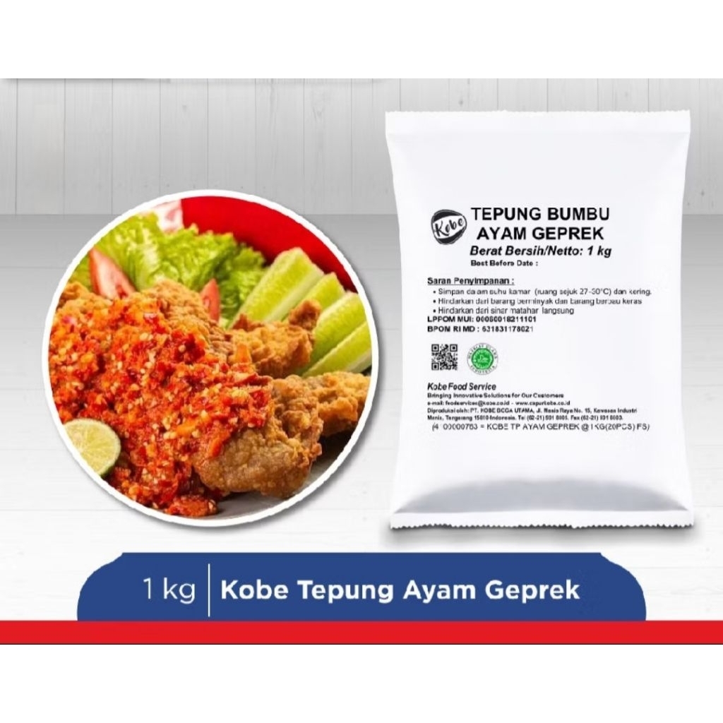 kobe tepung bumbu ayam geprek 1kg