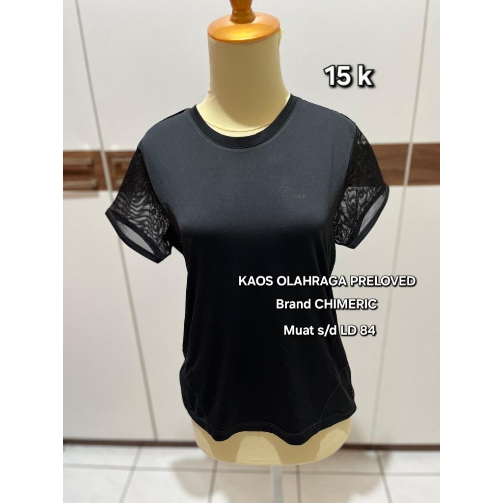KAOS OLAHRAGA HITAM WANITA PL